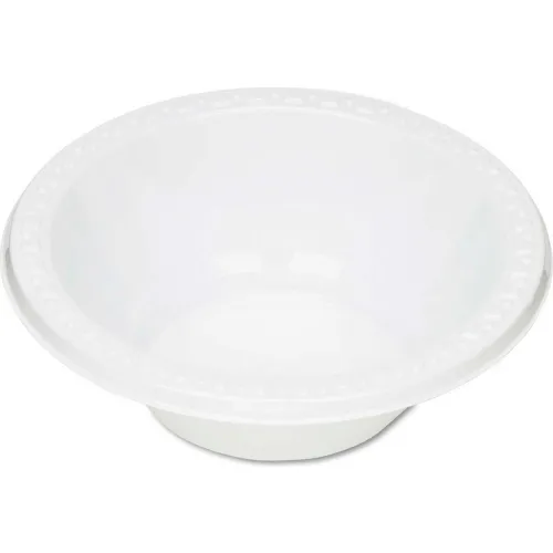 Tablemate® TBL12244WH, Plastic Bowls, 12 oz., White, Pack of 125