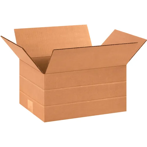 Global Industrial™ Multi Depth Cardboard Corrugated Boxes, 12"L x 9"W x 6"H, Kraft - Pkg Qty 25