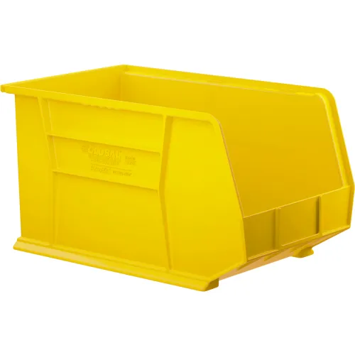 Akro-Mils® AkroBin® Plastic Hang & Stack Bin, 18"L x 11"W x 10"H, Yellow - Pkg Qty 6
