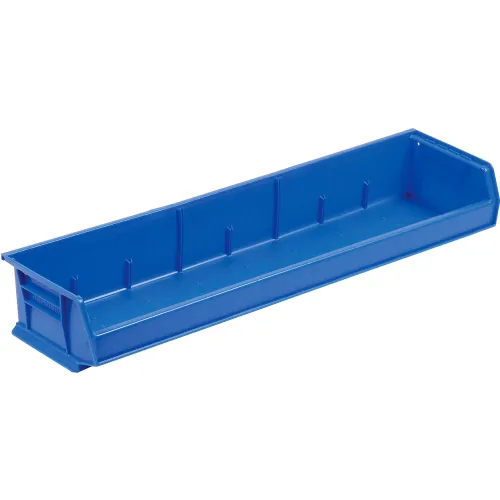 Akro-Mils® AkroBin® Plastic Hang & Stack Bin, 8-5/8"L x 33"W x 5"H, Blue - Pkg Qty 4