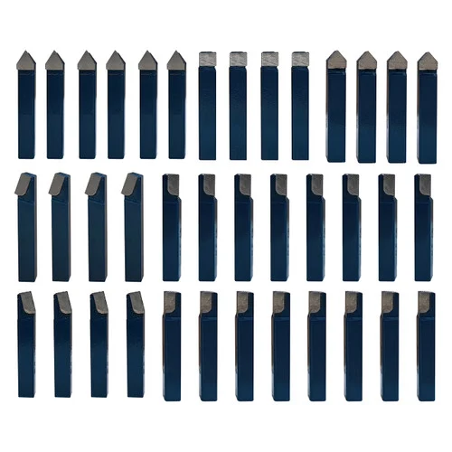 All Industrial 19892 | 38pc 5/16" Premium C6 Carbide Tipped Lathe Tool Bit Set Brazed Single Point