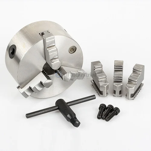 All Industrial 47760 | Self-Centering Lathe Chuck Plain Back 4" 3-Jaw Hardened