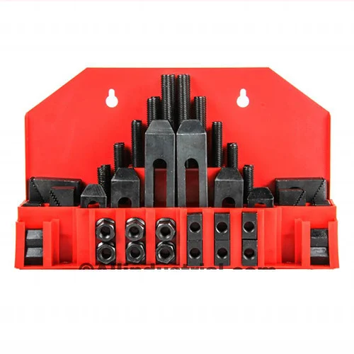 All Industrial 48015 | 58pc Pro-Series 3/4" T-Slot Clamping Kit Bridgeport Mill Set Up Set 5/8"-11