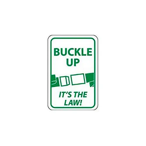 Aluminum Sign -  Buckle Up Its The Law - .063" Thick, TM135H