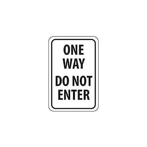 Aluminum Sign -  One Way Do Not Enter - .063" Thick, TM73H