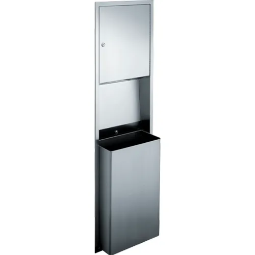 ASI® Wall Mount Folded Paper Towel Dispenser/Receptacle