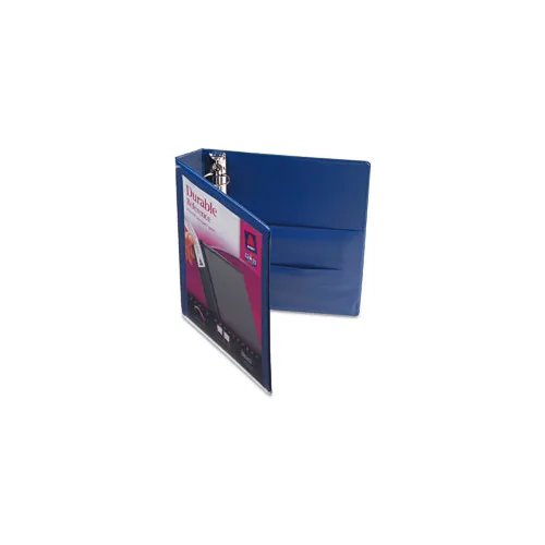 Avery® Durable View Binder with DuraHinge and Slant Rings, 3 Rings, 1.5" Capacity, 11x8.5, Blue