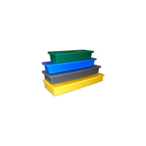 Bayhead Storage Container with Lid, 64-1/2"L x 12"W x 8"H, Blue