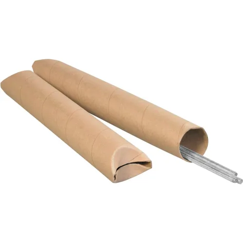Crimped End Mailing Tubes, 3" Dia. x 26"L, 0.07" Thick, Kraft, 24/Pack