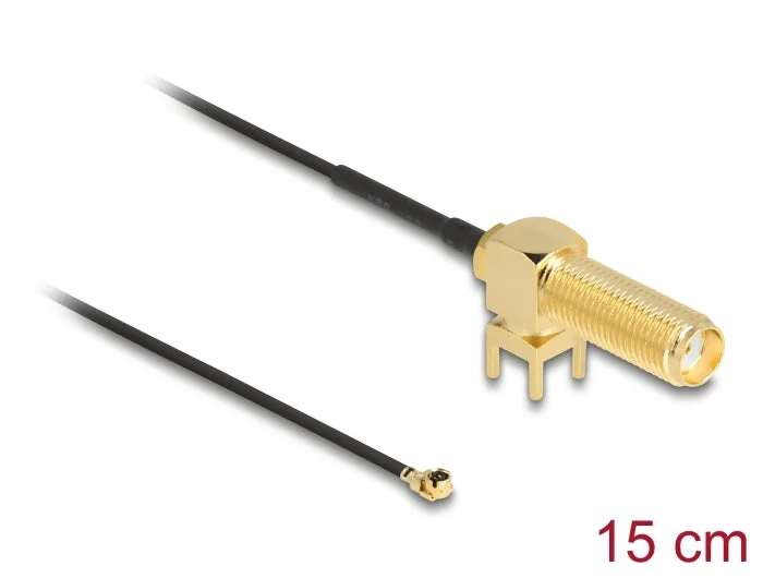 Delock 12034 Antenna Cable Sma 90° Pcb Jack Bulkhead To I-Pex Inc.