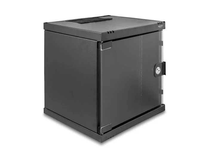 Delock 43422 10″ Network Cabinet 6U With Glass Door For Stand Or Wall Mounting
