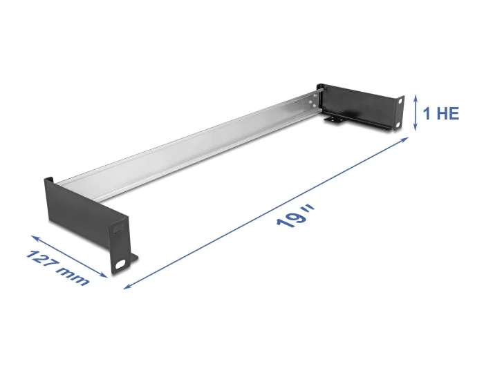 Delock 67283 19″ Din Rail Panel For Horizontal Or Vertical Installation 1U Metal