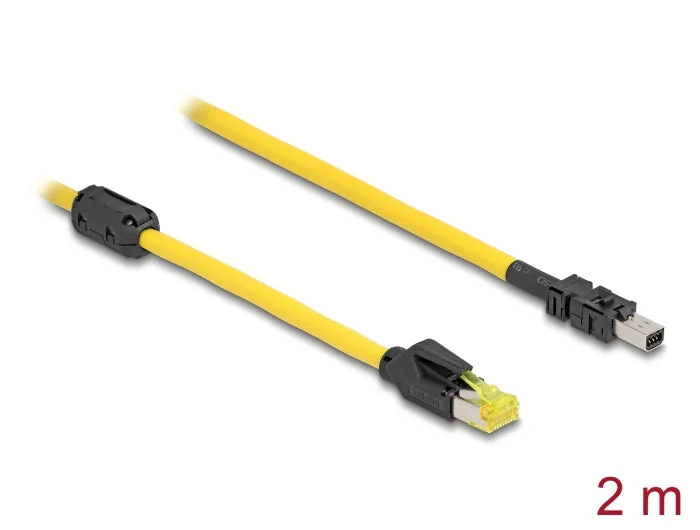 Delock 81251 Cable Rj45 Plug Cat.6 To Mini I/O 8 Pin D-Shape Type 2 Plug 2 M