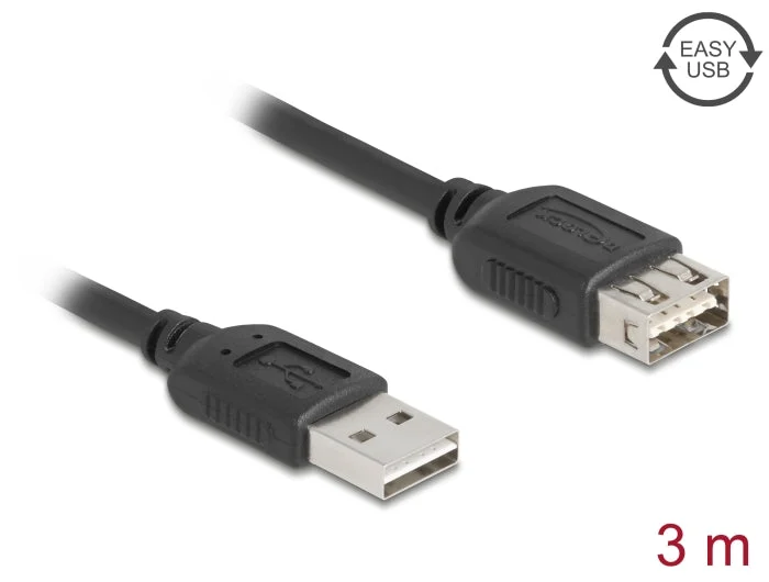 Delock 81514 Usb 2.0 Extension Cable Easy Usb Type-A Male To Easy Usb Type-A