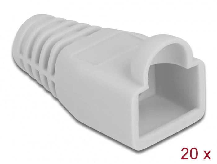 Delock 86727 Strain Relief For Rj45 Plug Grey 20 Pieces