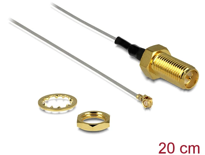 Delock 88343 Antenna Cable Rp-Sma Jack Bulkhead To I-Pex Inc., Mhf I Plug 1.37