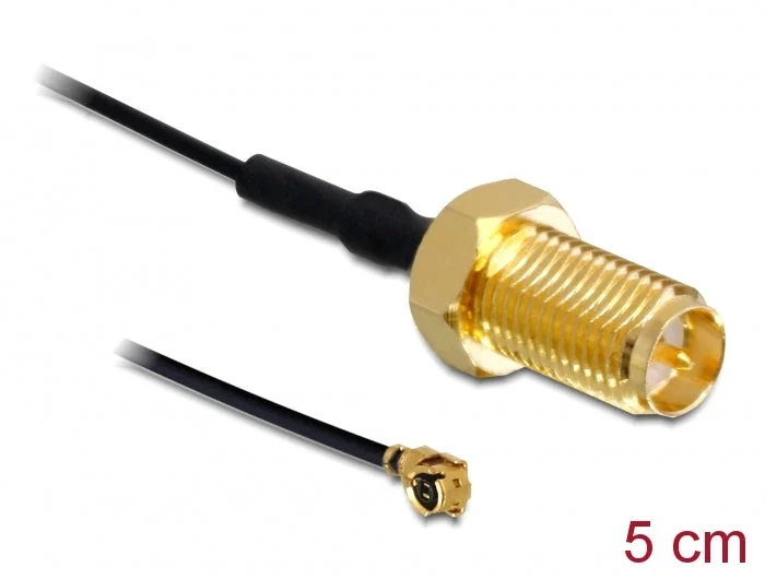 Delock 88409 Antenna Cable Rp-Sma Jack Bulkhead To I-Pex Inc., Mhf I Plug 1.13