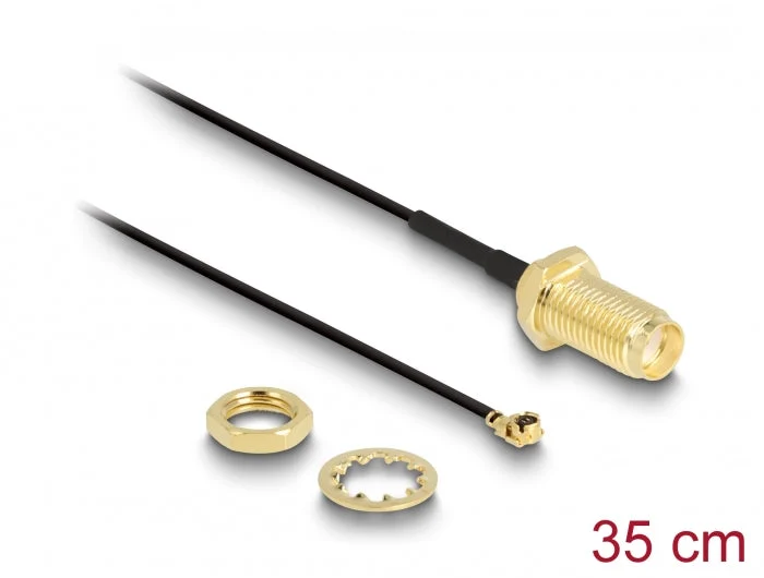 Delock 88417 Antenna Cable Sma Jack Bulkhead To I-Pex Inc., Mhf I Plug 1.13