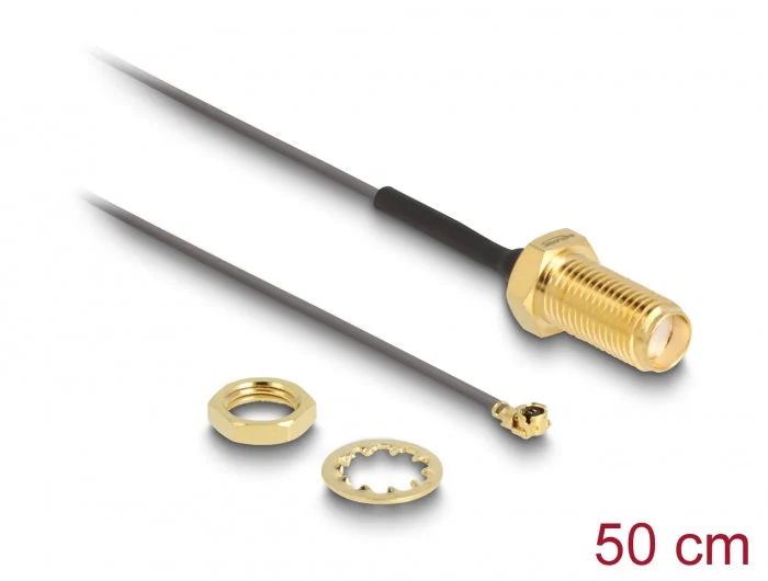 Delock 88418 Antenna Cable Sma Jack Bulkhead To I-Pex Inc., Mhf I Plug 1.13