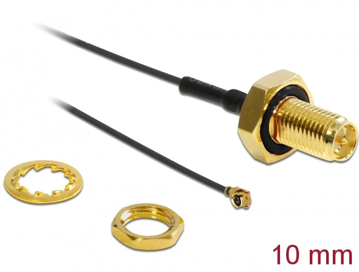 Delock 88458 Antenna Cable Rp-Sma Jack Bulkhead To I-Pex Inc., Mhf I Plug 1.13