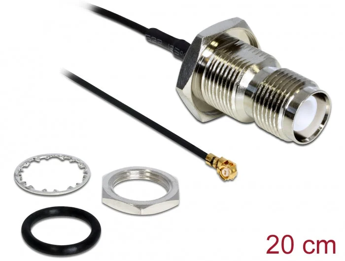 Delock 88464 Antenna Cable Rp-Tnc Jack Bulkhead To I-Pex Inc., Mhf I Plug 1.37