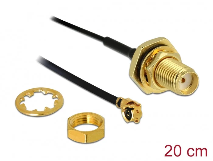 Delock 88747 Antenna Cable Sma Jack Bulkhead To I-Pex Inc., Mhf I Plug 1.13