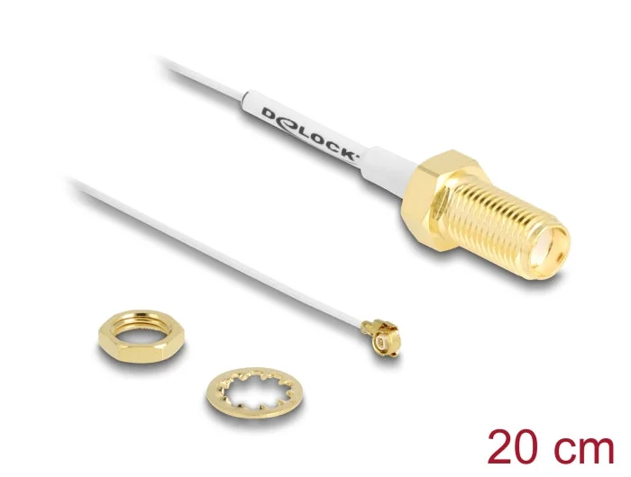 Delock 88812 Antenna Cable Sma Jack Bulkhead To I-Pex Inc., Mhf Iii Plug 0.81