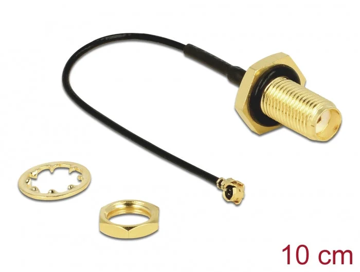 Delock 88965 Antenna Cable Sma Jack Bulkhead To I-Pex Inc., Mhf I Plug