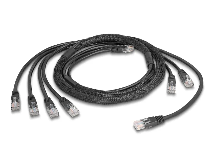 Delock 90121 Rj45 Trunk Cable 4 X Plug To 4 X Plug Cat.5E Utp Black