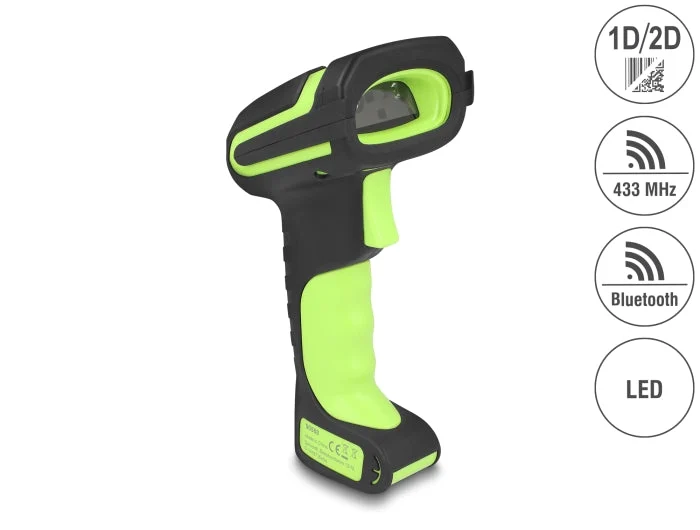 Delock 90588 Industrial Barcode Scanner 1D And 2D For 433 Mhz Or Bluetooth