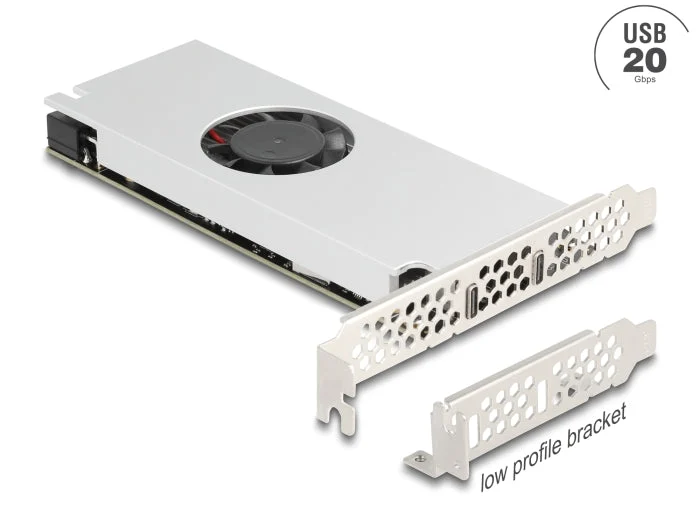 Delock 90805 Pci Express X16 Card To 2 X Usb 20 Gbps Usb Type-C™ Dual Channel