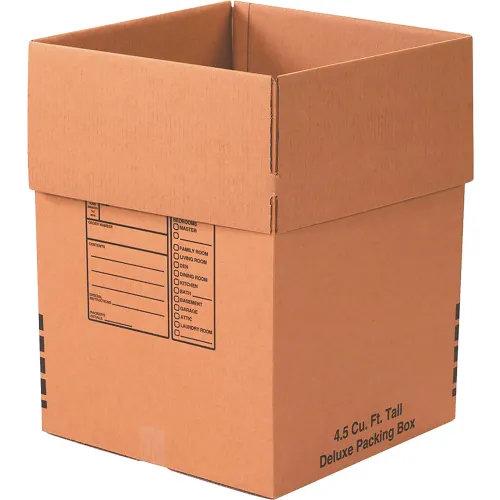 Deluxe Cardboard Corrugated Boxes, 18"L x 18"W x 24"H, Kraft - Pkg Qty 15