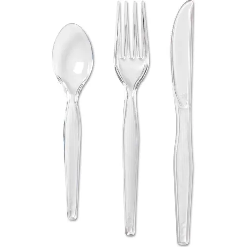 Dixie® DXECH0180DX7, Cutlery Combo, Polystyrene, Clear, 180/Box