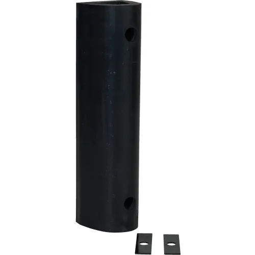 Extruded Fender Bumper, Half Oval, 24Wx6-5/16H, Black