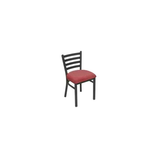 Fabric Upholstered Restaurant Chair With Ladder Back - Burgundy - Pkg Qty 2