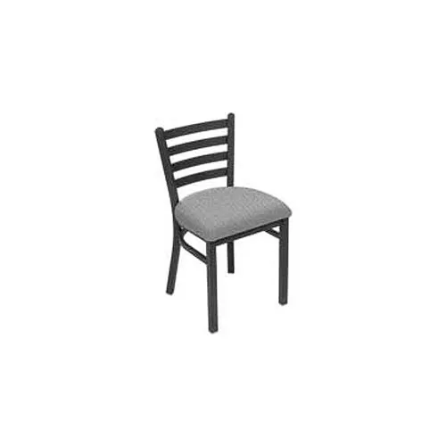 Fabric Upholstered Restaurant Chair With Ladder Back - Gray - Pkg Qty 2