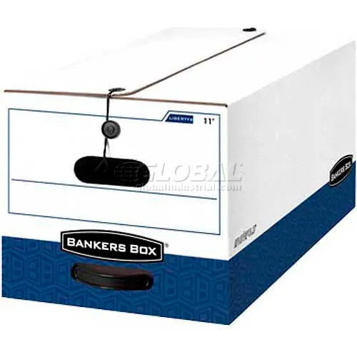 Fellowes Liberty® Letter Boxes, 24"L x 12"W x 10"H, White & Blue - Pkg Qty 12