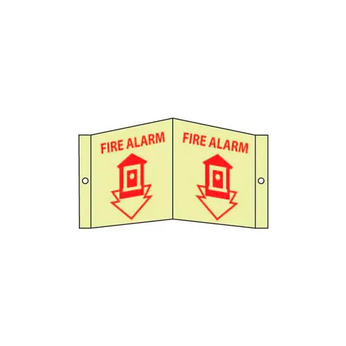 Fire Alarm Sign - Glow Acrylic 8 x 14-1/2
