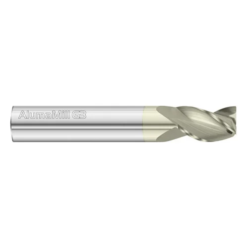 Fullerton Tool 27061 | 1/2" Diameter x 1/2" Shank x 3/4" LOC x 3" OAL 3 Flute FC5 Solid Carbide Square End Mill