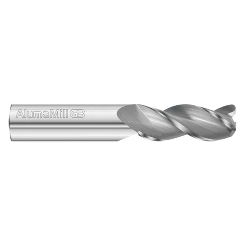 Fullerton Tool 27259 | 1/4" Diameter x 1/4" Shank x 1-1/4" LOC x 3" OAL 3 Flute Uncoated Solid Carbide Radius End Mill