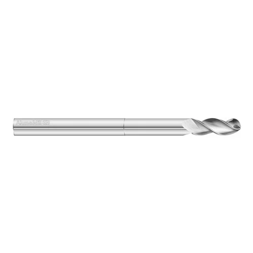 Fullerton Tool 27393 | 10.00mm Diameter x 10.00mm Shank x 26.00mm LOC x 100.00mm OAL 3 Flute Uncoated Solid Carbide Ball End Mill
