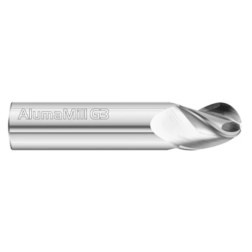 Fullerton Tool 27661 | 16.00mm Diameter x 16.00mm Shank x 30.00mm LOC x 89.00mm OAL 3 Flute Uncoated Solid Carbide Ball End Mill