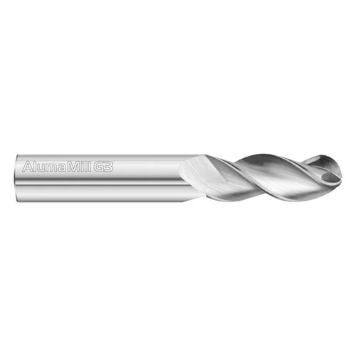 Fullerton Tool 27837 | 25.00mm Diameter x 25.00mm Shank x 45.00mm LOC x 100.00mm OAL 3 Flute Uncoated Solid Carbide Ball End Mill