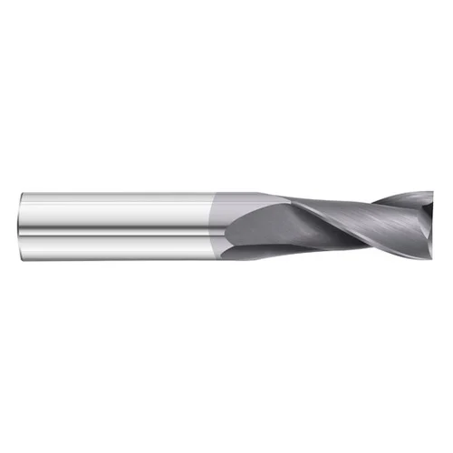 Fullerton Tool 30655 | 7/32" Diameter x 1/4" Shank x 5/8" LOC x 2-1/2" OAL 2 Flute TiAlN Solid Carbide Square End Mill