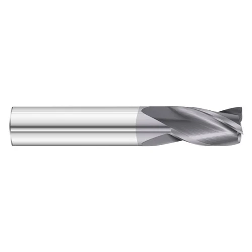 Fullerton Tool 30694 | 1/4" Diameter x 1/4" Shank x 3/4" LOC x 2-1/2" OAL 3 Flute TiAlN Solid Carbide Square End Mill