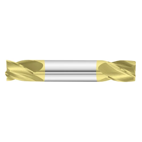 Fullerton Tool 32704 | 1/8" Diameter x 1/8" Shank x 1/4" LOC x 1-1/2" OAL 4 Flute TiN Solid Carbide Square End Mill