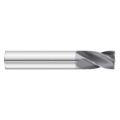 Fullerton Tool 32834 | 7/16" Diameter x 7/16" Shank x 3/4" LOC x 2-3/4" OAL 4 Flute TiAlN Solid Carbide Square End Mill