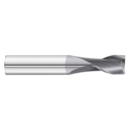 Fullerton Tool 32845 | 1/8" Diameter x 1/8" Shank x 1/4" LOC x 1-1/2" OAL 2 Flute TiAlN Solid Carbide Square End Mill