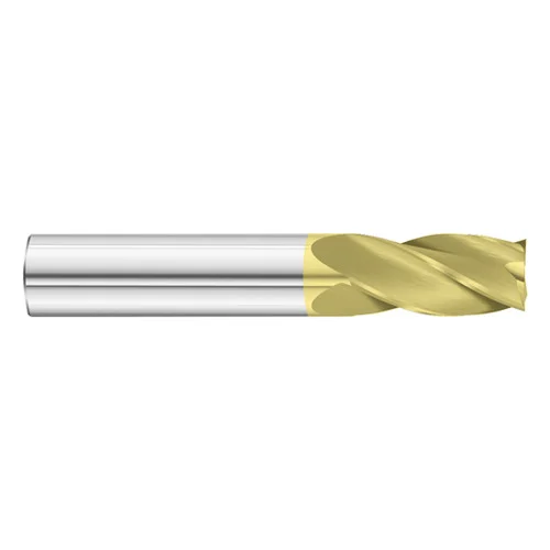 Fullerton Tool 33111 | 9/32" Diameter x 5/16" Shank x 7/8" LOC x 2-1/2" OAL 4 Flute TiN Solid Carbide Square End Mill