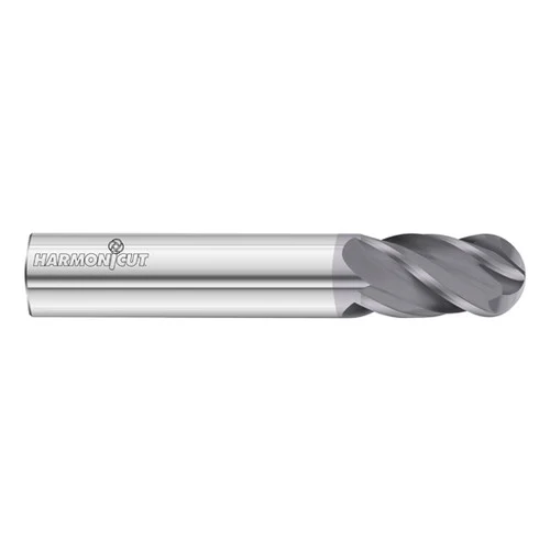 Fullerton Tool 34105 | 1/2" Diameter x 1/2" Shank x 1" LOC x 3" OAL 4 Flute FC18 Solid Carbide Ball End Mill
